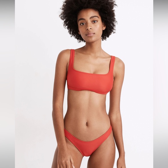 NWT Madewell High-Waisted & Curved-Waist Bikini Bottoms Balconette Top - Medium